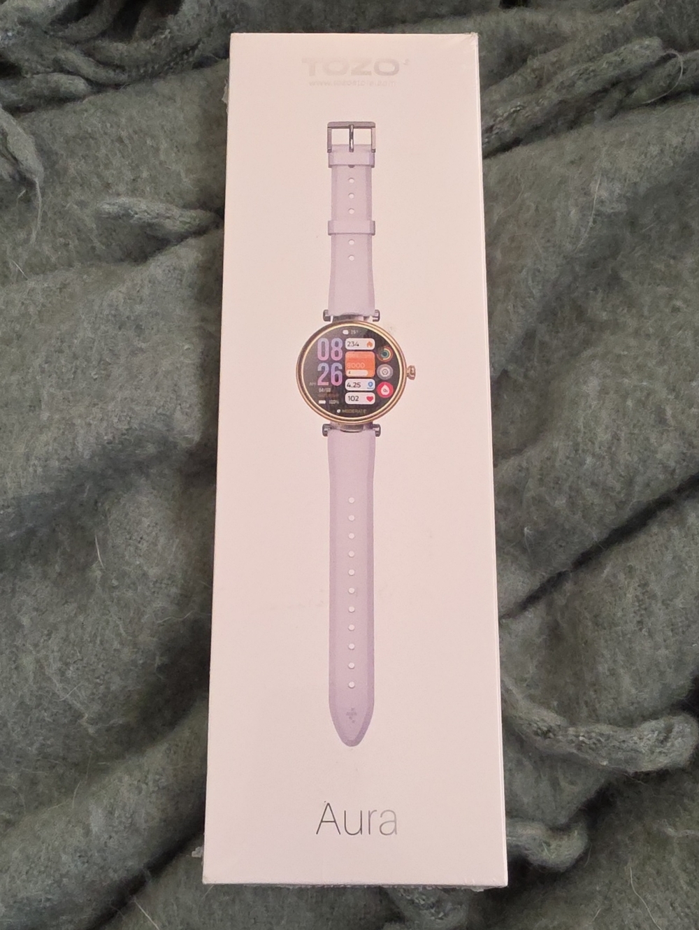 Tozo S8 Aura Round Smartwatch with White Or Gray Strap and Rose Gold Bezel